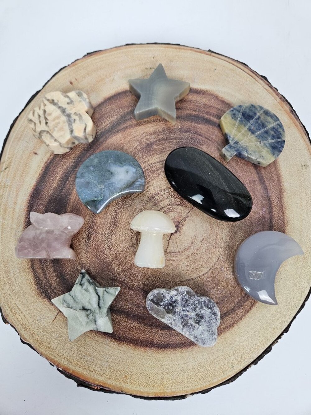 Bundle of 10 Assorted Crystal Stone Carving Set